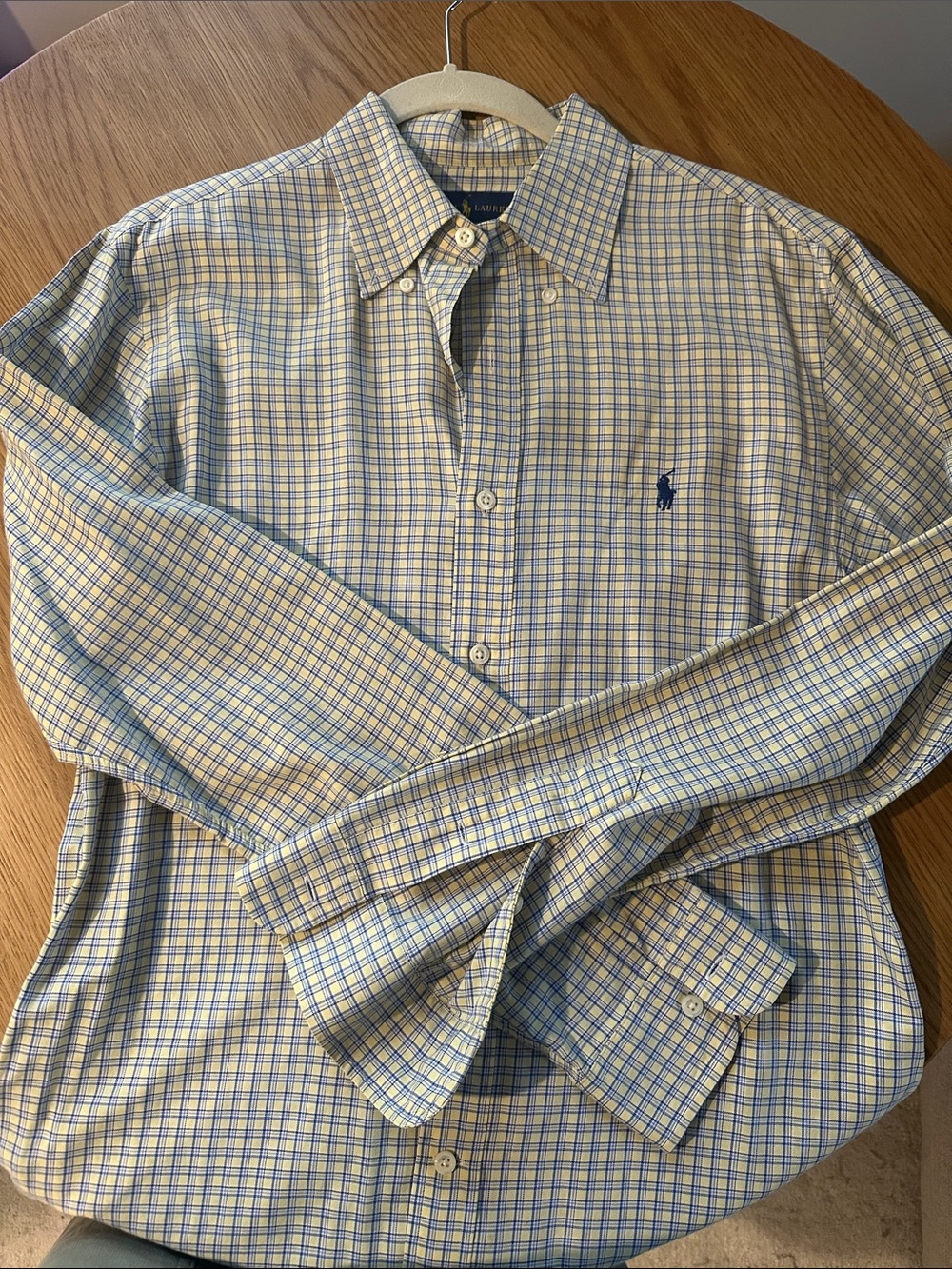 Ralph Lauren Yellow & Blue Checked Button-Down Shirt